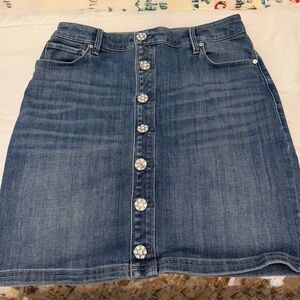 White House Black Market Blue Denim Skirt